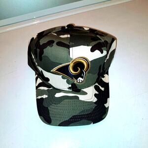 NFL Rams Hat Cap Camo Los Angeles Football Green Super Bowl New